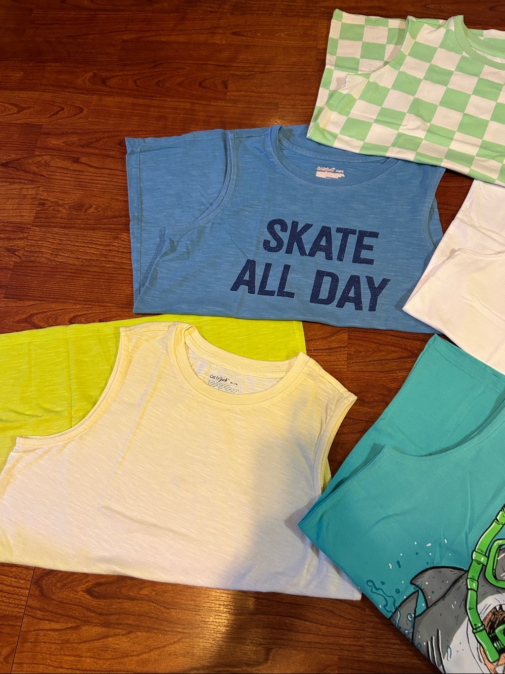 Bundle of 5 Cat & Jack Boys Tank Tops XL 14 - Picture 2 of 9